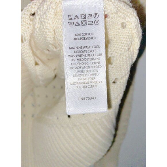 Joie Ivory Color Pointelle Pullover Sweater Size Small - Picture 4 of 6